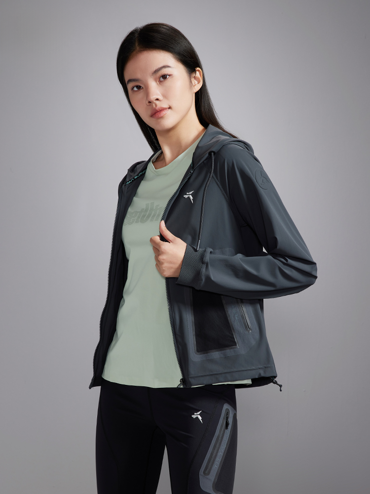 Active Life Knitted Hooded Sport Jacket Women