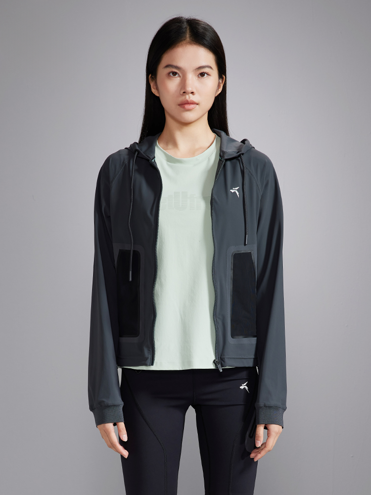 Active Life Knitted Hooded Sport Jacket Women