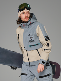 Terracotta Colorblock Snowboard and Freestyle Jacket Unisex