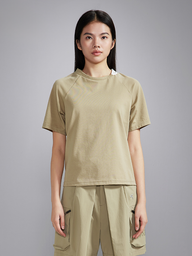 Urban Explorer Cotton-Feel Cropped T-Shirt Women